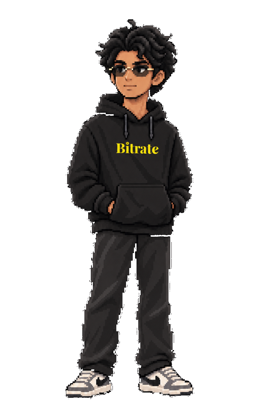 VEER KUMAWAT — Bitrate founder, pixel portrait